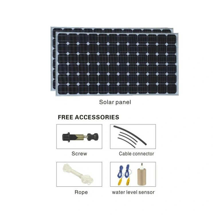 Solar Cell Powered Sump Water Pump Kit with Battery Backup