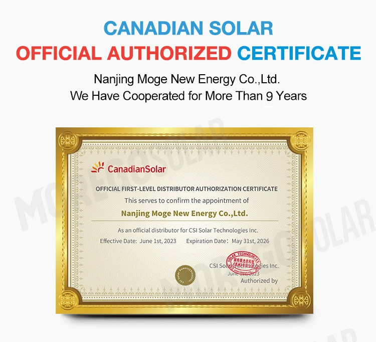 Fast Delivery Canadian 182mm Half Cell PV Panel 550W 555W Solar Panels for Solar Energy System